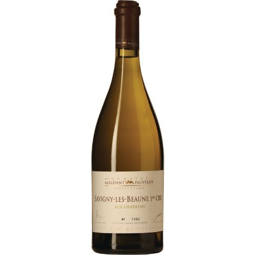 Savigny-Les-Beaune 1er Cru Aux Gravains wine bottle on a white background