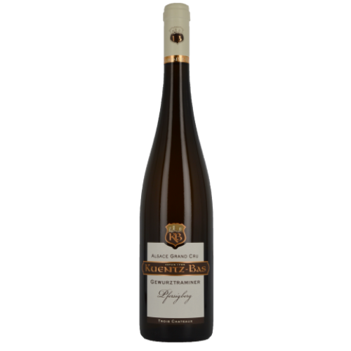 Bottle of wine from Kuentz-Bas on a white background