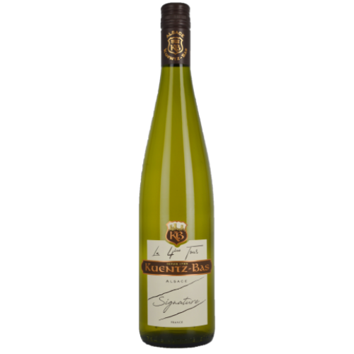 Wine bottle with a visible label on a white background