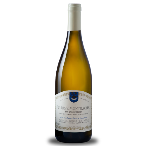 A bottle of white wine from Barolet-Pernot on a white background