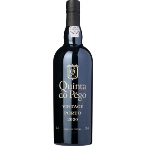 Quinta do Pego Vintage Porto 2020 wine bottle on a white background
