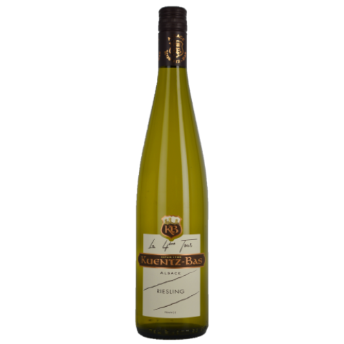 Kuentz-Bas Riesling wine bottle on a white background