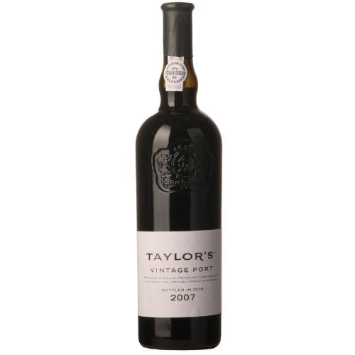 Bottle of Taylor's Vintage Port on a white background