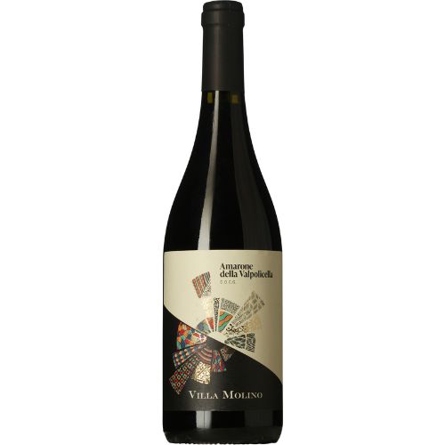 Villa Molino Amarone della Valpolicella DOCG wine bottle on a white background