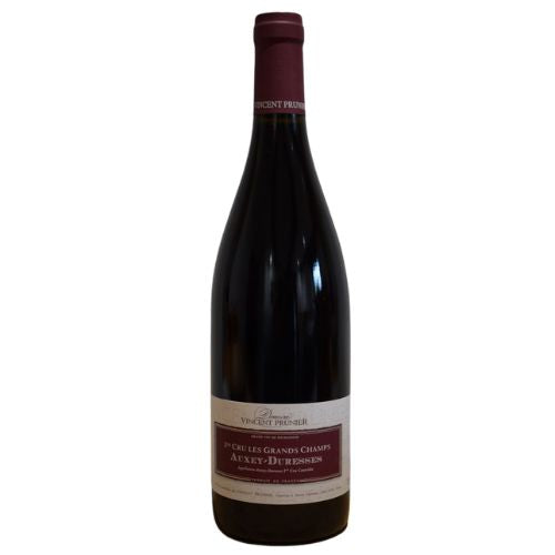 Wine bottle with a label on a white background