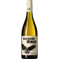 American Wings Chardonnay wine bottle on a white background