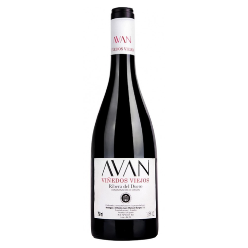 En flaske AVAN Viñedos Viejos Ribera del Duero på en hvid baggrund