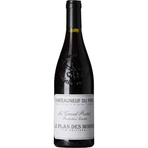 Châteauneuf-du-Pape AOP Le Grand Pontal wine bottle on a white background