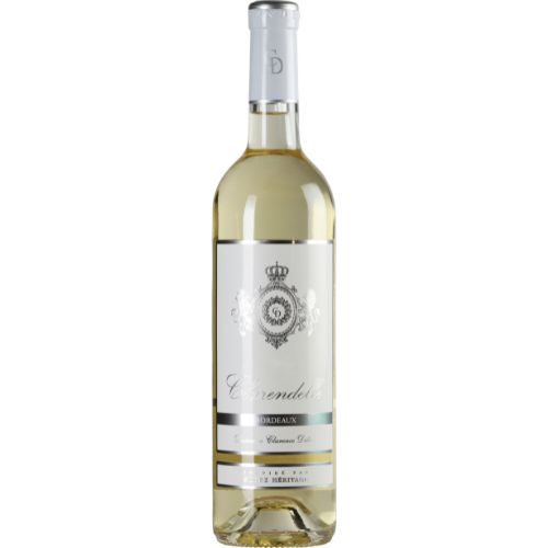 Clarendelle Bordeaux Blanc 2024 wine bottle on a white background