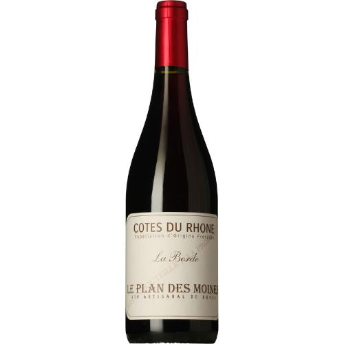Côtes du Rhône AOP La Borde Organic wine bottle on a white background