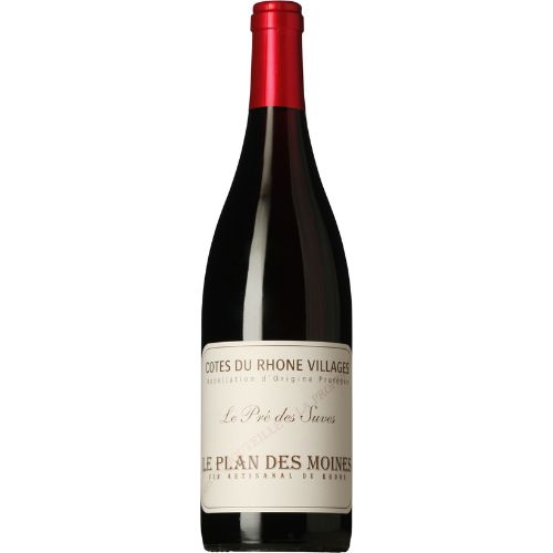 Côtes du Rhône Villages AOP Le Prè des Suves Organic wine bottle on a white background