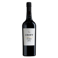 en flaske Croft Vintage Port 2017 på en hvid baggrund