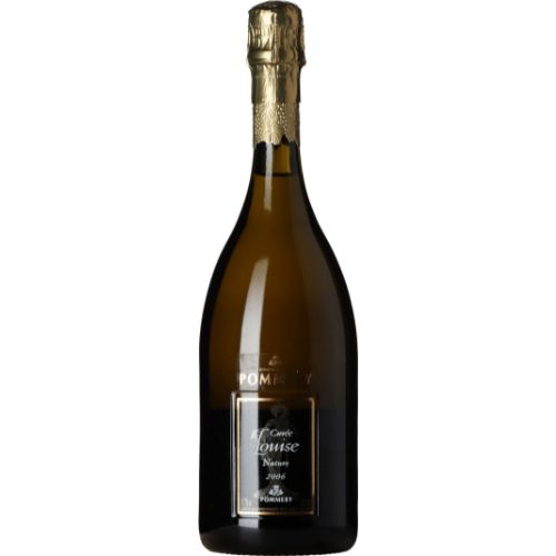 Cuvée Louise Brut Nature wine bottle on a white background