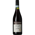 Faliero Langhe Nebbiolo wine bottle on a white background