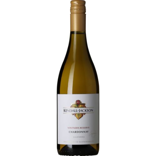 Kendall-Jackson Chardonnay Vintner’s Reserve wine bottle on a white background