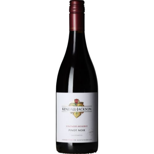Wine bottle of Kendall-Jackson Vintner's Reserve Pinot Noir on a white background