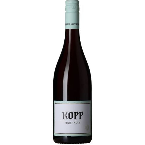 Kopp Pinot Noir Organic 2022 wine bottle on a white background