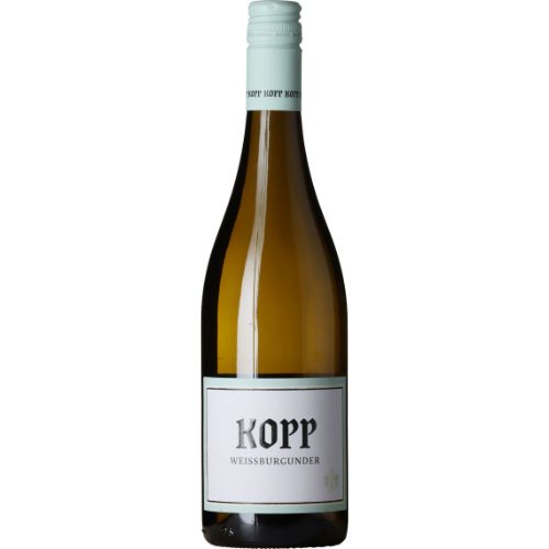 Kopp Weissburgunder Organic 2023 wine bottle on a white background