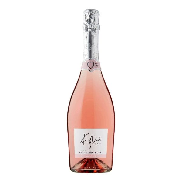 En flaske alkoholfri Kylie Minogue Rosé på en hvid baggrund