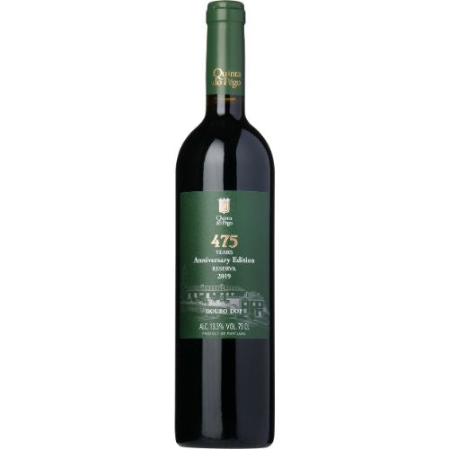 Quinta do Pego 475 Years Anniversary Edition 2019 wine bottle on a white background