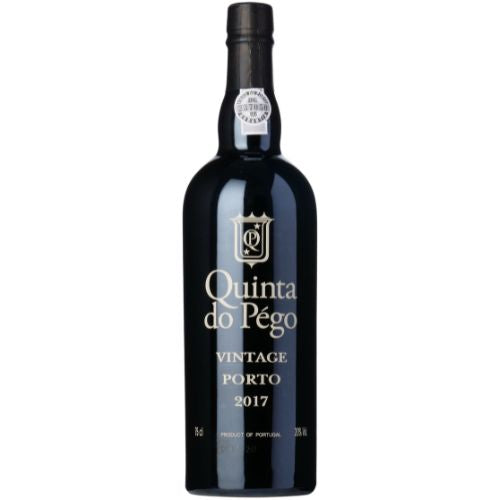 Quinta do Pego Vintage Porto 2017 wine bottle on a white background