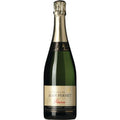 Bottle of Jean Pernet champagne on a white background