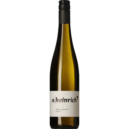 Riesling Trocken wine bottle on a white background