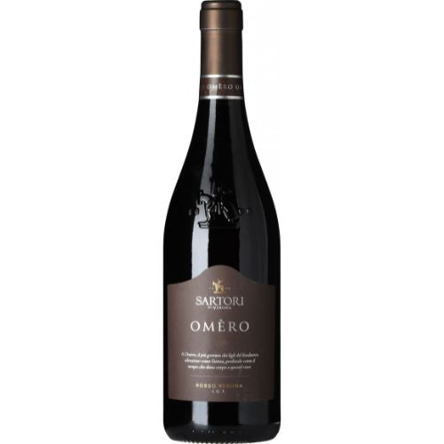 Sartori Omèro Rosso Verona IGT 2023 wine bottle on a white background