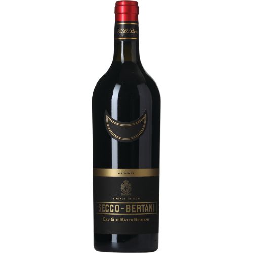 Secco Vintage wine bottle on a white background