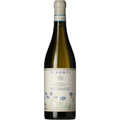 Flaske med Viberti Filebasse Chardonnay hvidvin fra Piemonte på hvid baggrund